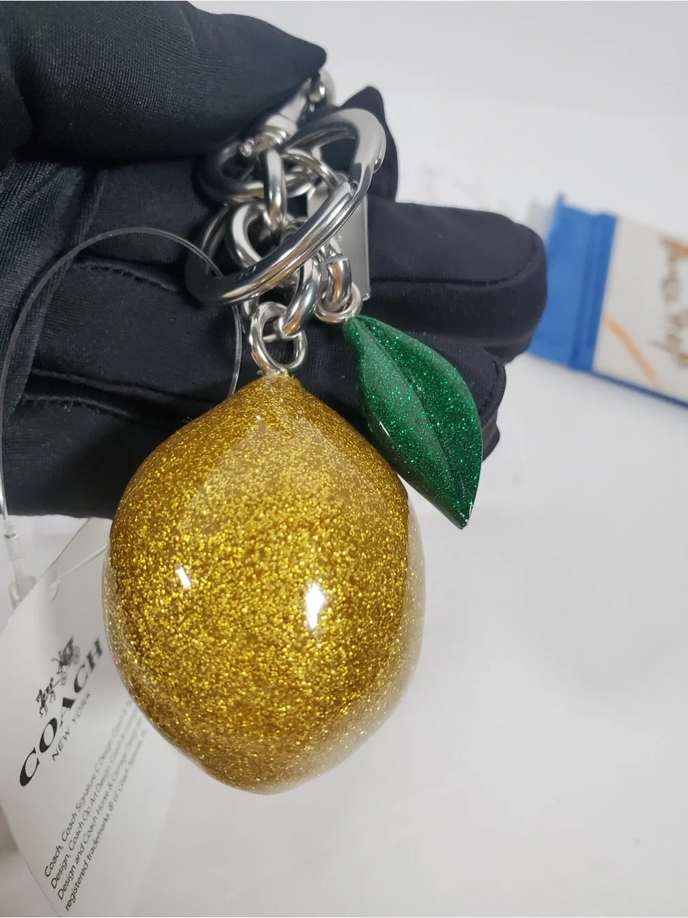 Coach Lemon Resin Bag Charm NWT